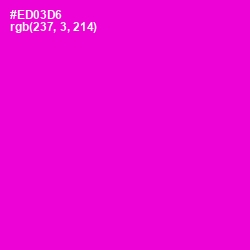 #ED03D6 - Purple Pizzazz Color Image