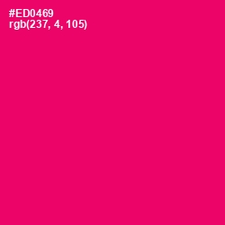 #ED0469 - Rose Color Image