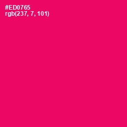 #ED0765 - Rose Color Image