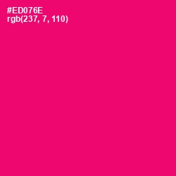 #ED076E - Rose Color Image