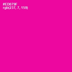 #ED079F - Hollywood Cerise Color Image