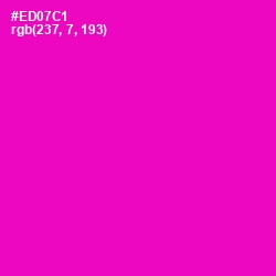 #ED07C1 - Shocking Pink Color Image