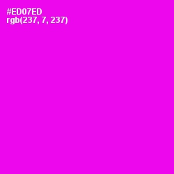 #ED07ED - Magenta / Fuchsia Color Image