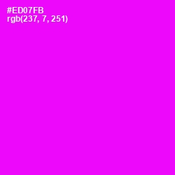 #ED07FB - Magenta / Fuchsia Color Image