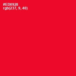 #ED0928 - Torch Red Color Image