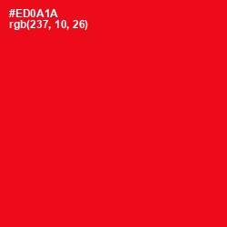 #ED0A1A - Red Color Image