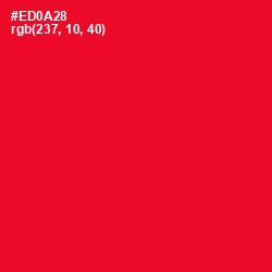 #ED0A28 - Torch Red Color Image