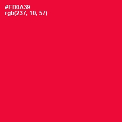 #ED0A39 - Red Ribbon Color Image