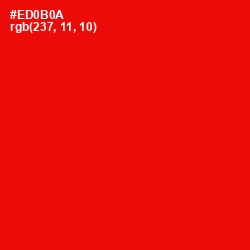 #ED0B0A - Red Color Image