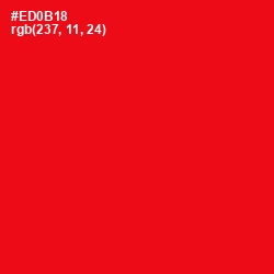 #ED0B18 - Red Color Image