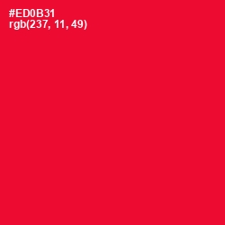 #ED0B31 - Red Ribbon Color Image