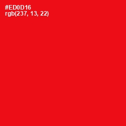 #ED0D16 - Red Color Image