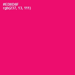 #ED0D6F - Rose Color Image