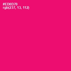 #ED0D70 - Rose Color Image