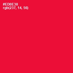 #ED0E38 - Red Ribbon Color Image