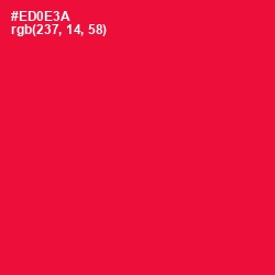 #ED0E3A - Red Ribbon Color Image