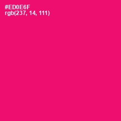 #ED0E6F - Rose Color Image