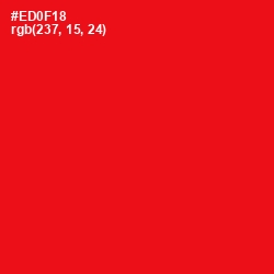 #ED0F18 - Red Color Image