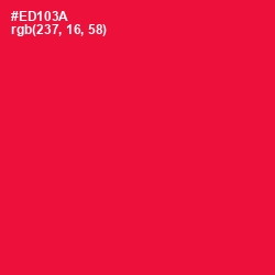 #ED103A - Red Ribbon Color Image