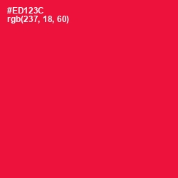 #ED123C - Red Ribbon Color Image