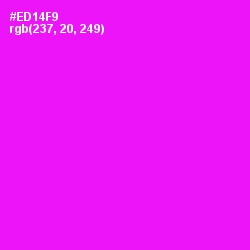 #ED14F9 - Magenta / Fuchsia Color Image