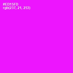 #ED15FD - Magenta / Fuchsia Color Image