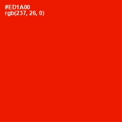 #ED1A00 - Red Color Image