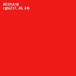 #ED1A18 - Red Color Image