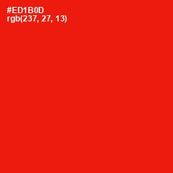 #ED1B0D - Red Color Image