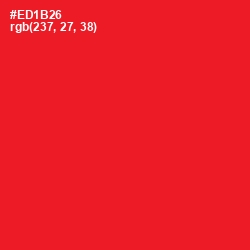 #ED1B26 - Torch Red Color Image