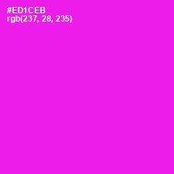 #ED1CEB - Magenta / Fuchsia Color Image