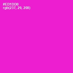 #ED1DD0 - Shocking Pink Color Image