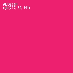 #ED206F - Cerise Red Color Image