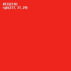 #ED251D - Scarlet Color Image