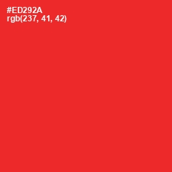 #ED292A - Alizarin Crimson Color Image