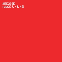 #ED292D - Alizarin Crimson Color Image