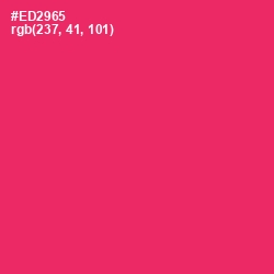 #ED2965 - Cerise Red Color Image