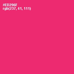 #ED296F - Cerise Red Color Image