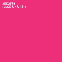 #ED2F79 - Cerise Red Color Image