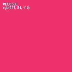 #ED336E - Cerise Red Color Image