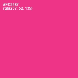 #ED3487 - Wild Strawberry Color Image