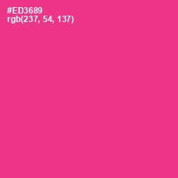 #ED3689 - Wild Strawberry Color Image