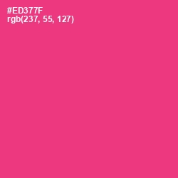 #ED377F - Cerise Red Color Image