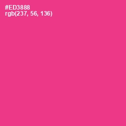 #ED3888 - Wild Strawberry Color Image