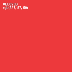 #ED393B - Red Orange Color Image