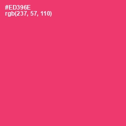 #ED396E - Cerise Red Color Image
