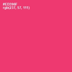 #ED396F - Cerise Red Color Image
