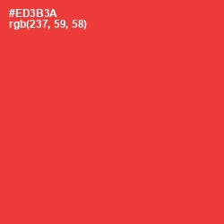 #ED3B3A - Red Orange Color Image