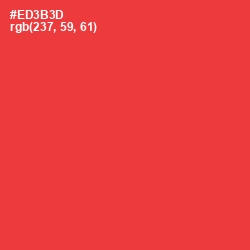 #ED3B3D - Red Orange Color Image