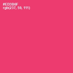 #ED3B6F - Cerise Red Color Image